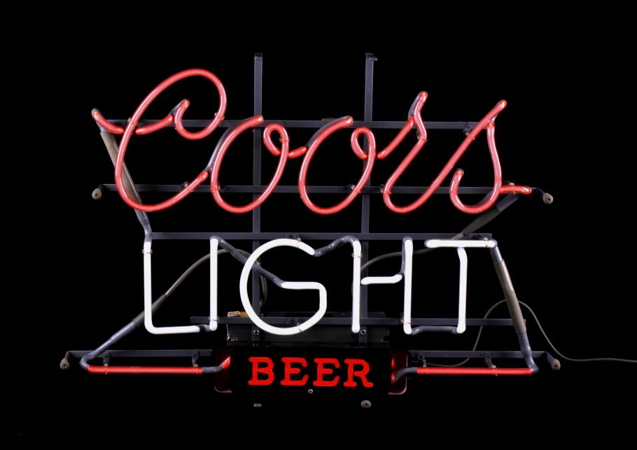 Coors light 2024 beer neon sign