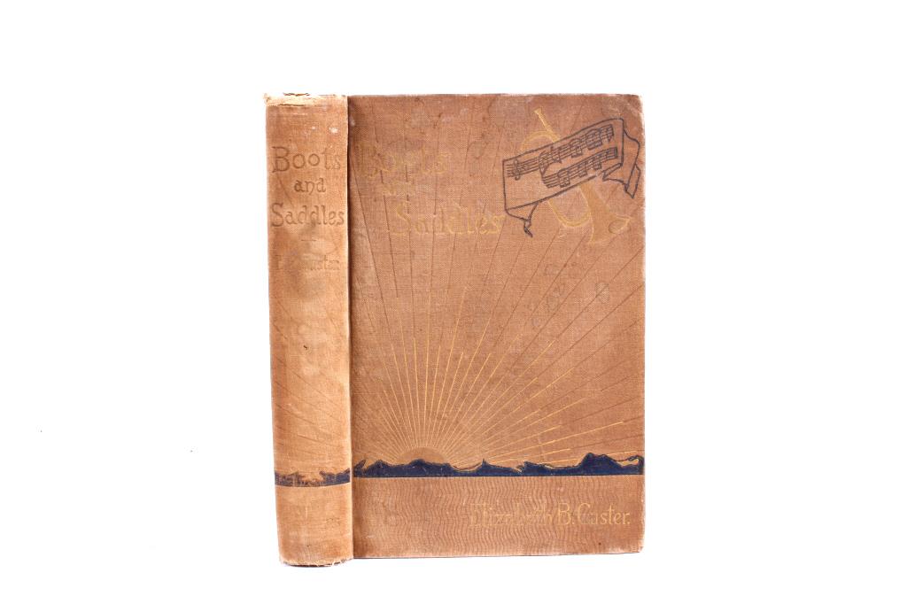 1885 1st Ed. Boots and Saddles by Elizabeth Custer: For your consideration is this scarce first edition of "’Boots and Saddles’ or Life in Dakota with General Custer" written by Elizabeth B. Custer and published in 1885. The book is a wonderful nar