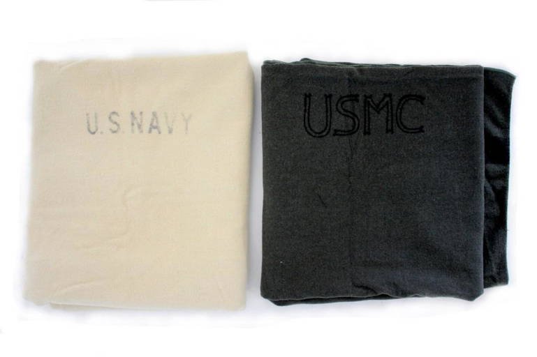 Wwii Issued Usmc & U.s. Navy Wool Blankets
