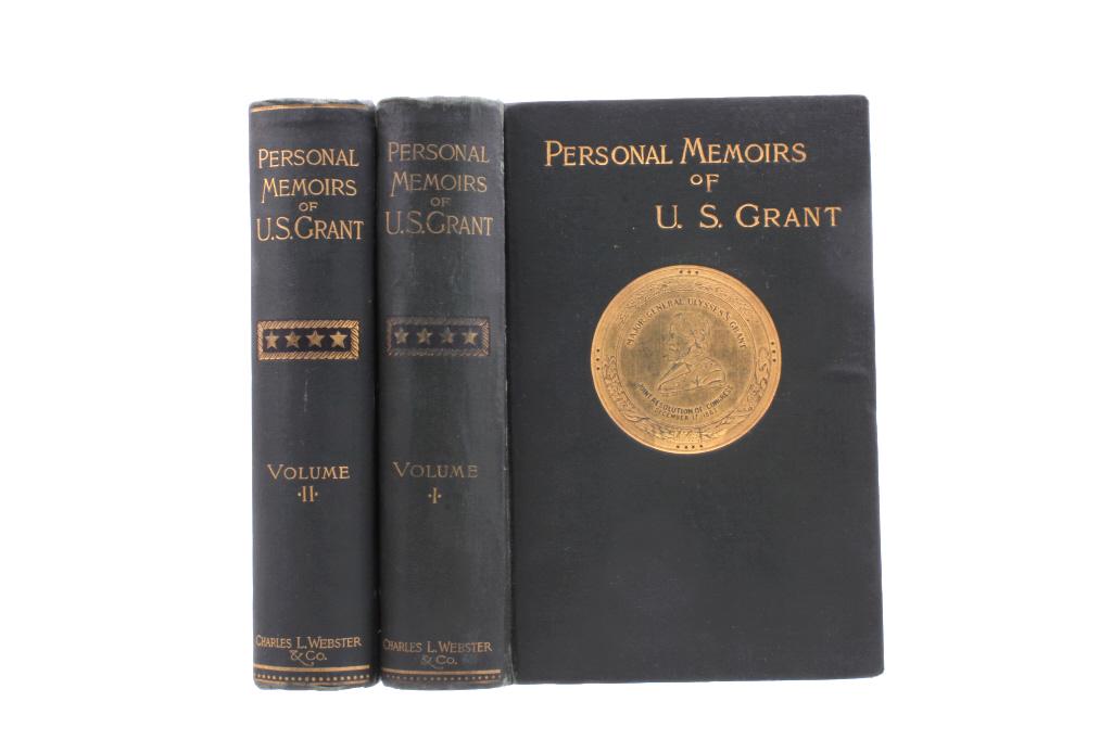 1885 1st Ed. Personal Memoirs of U.S. Grant: For your consideration is this 1885 first edition copy of “Personal Memoirs of U.S. Grant”, volume I & volume II. The piece was published in 1885-1886 by Charles L. Webster & Company, New York. Th