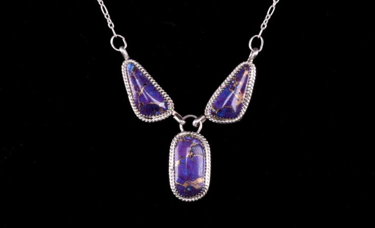 Navajo Herbert Tsosie Silver & Turquoise Necklace (1 of 13)