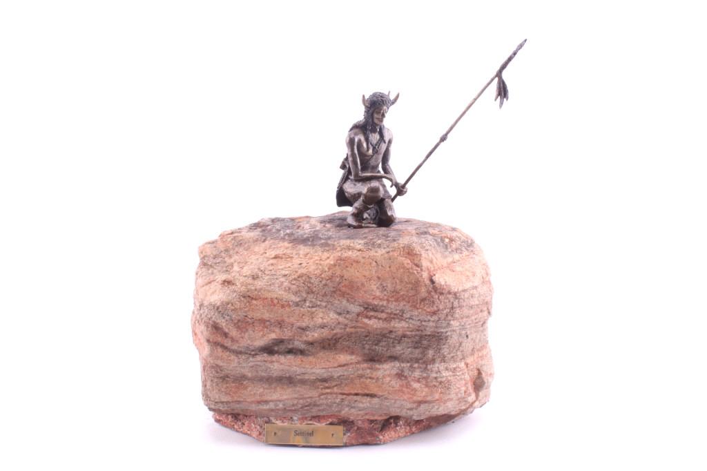 Native American Warrior Bronze "Sentinel" (1 of 12)