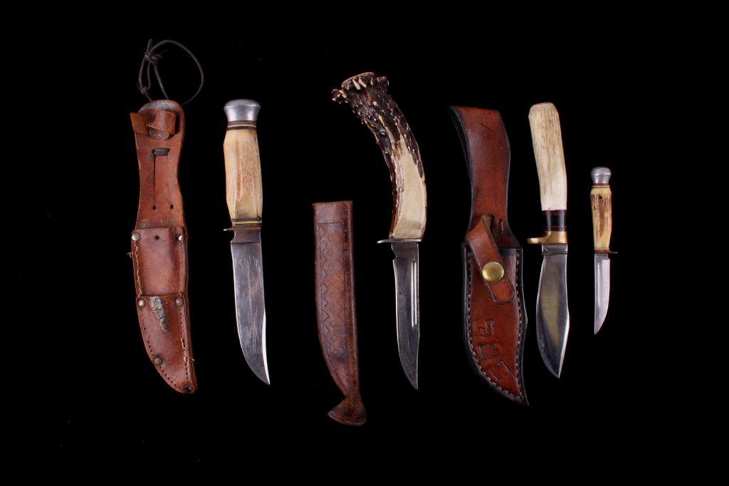 Collection Of Antler Handle Hunting Knives (1 of 20)