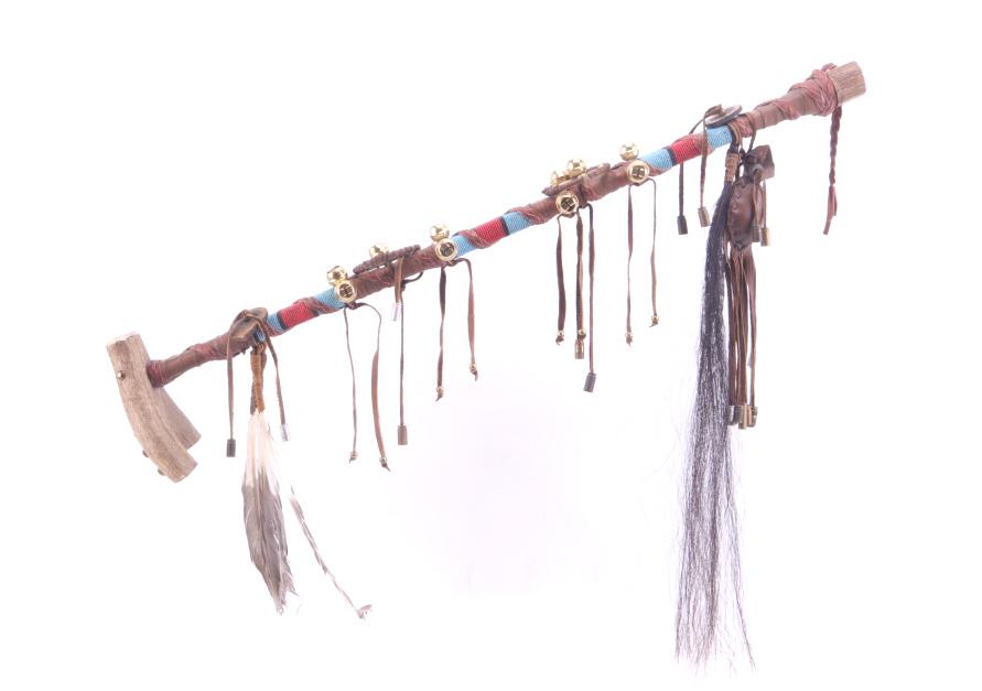 Apache Beaded Ceremonial Antler Tine Walking Stick (1 of 20)