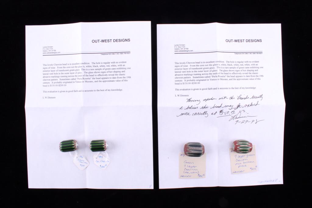 1800's Six/Seven Layer Large Chevron Trade Beads (1 of 17)