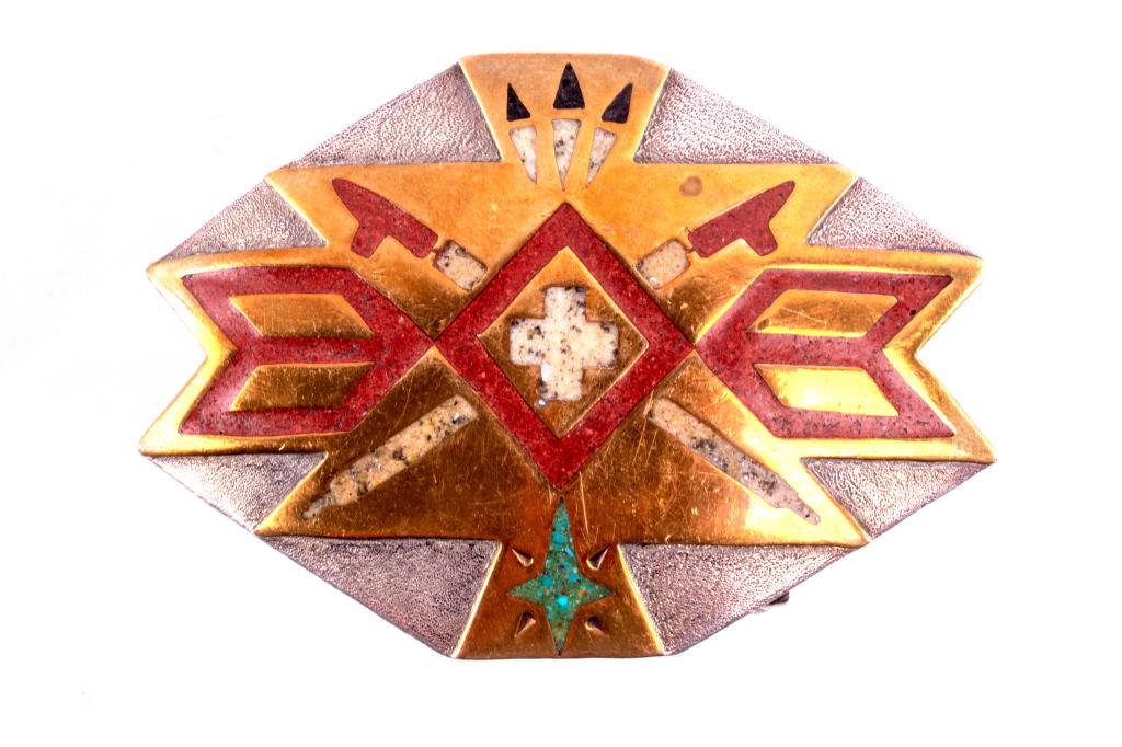 Sioux Mitchell Zephier Spiderweb Beaded Buckle (1 of 8)