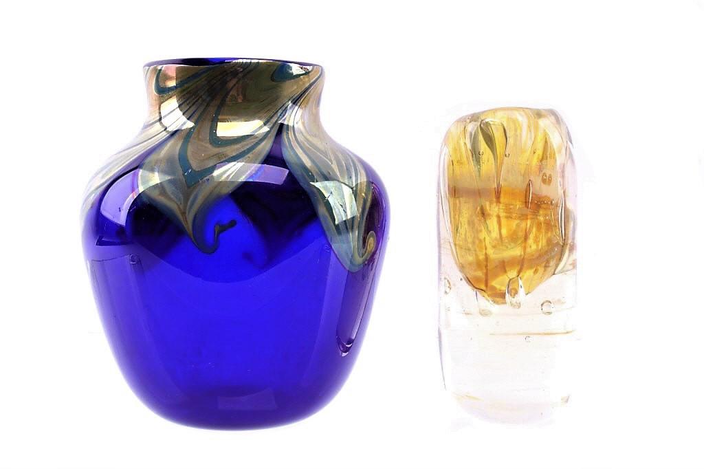 Art Glass Hand Blown Paperweight & Vase Signed (1 of 17)