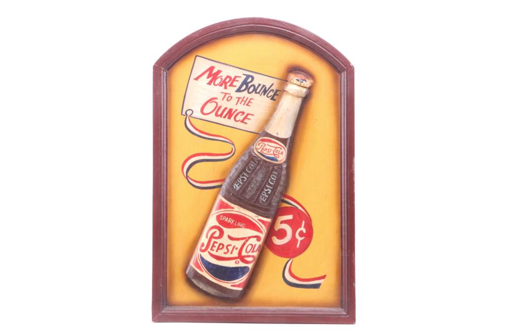 1950's Pepsi Cola "More Bounce to the Ounce" Sign (1 of 14)