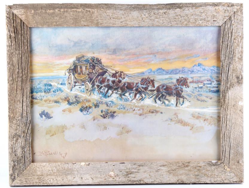 "Prairie Express", Charles Russell Framed Print (1 of 11)