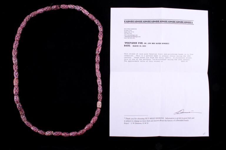 Venetian Trail Pineapple Polychrome Bead Necklace (1 of 14)