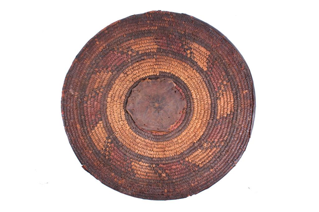 Hopi Indian Leather Wrapped Serving Tray c. 1900's (1 of 13)