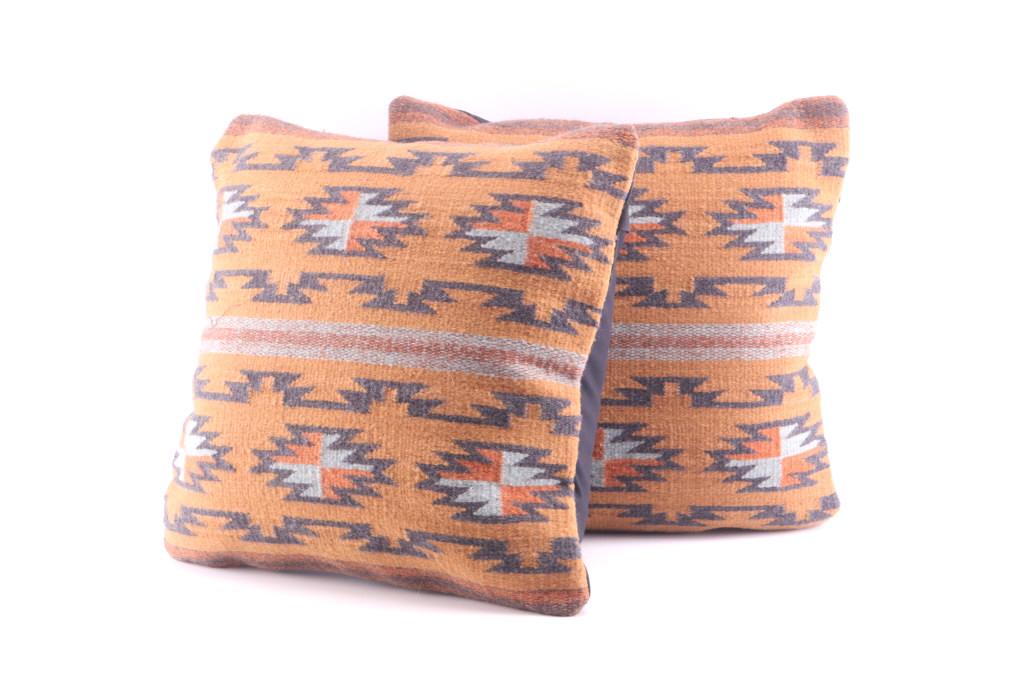 Crystal Azul Wool Set of Pillows by Enrique Ruiz (1 of 6)