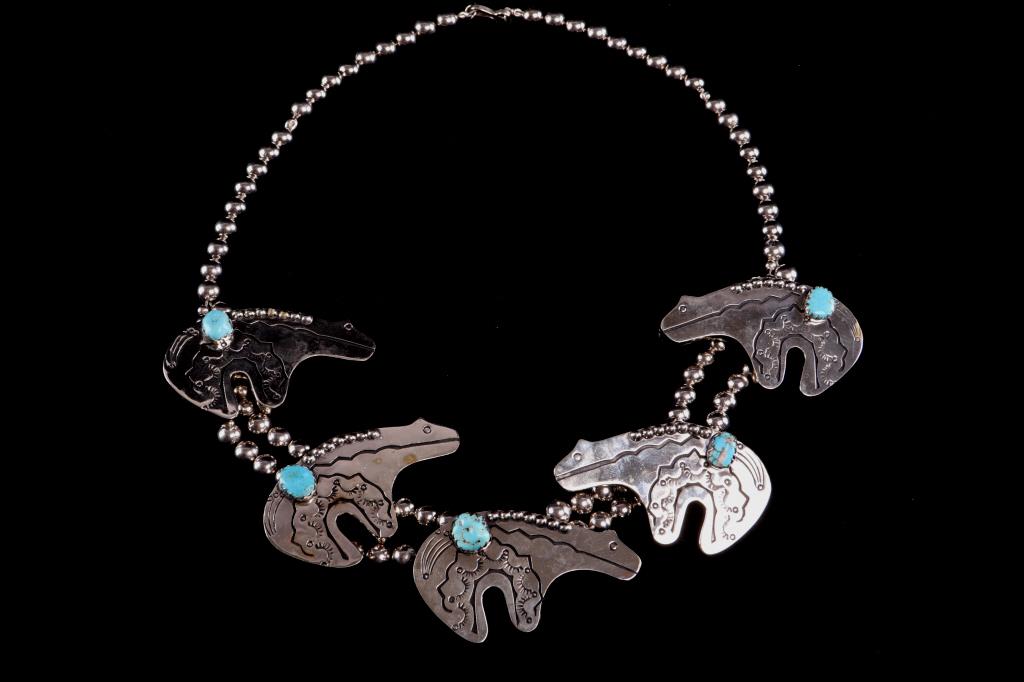 Armand American Horse Alpaca Silver Bear Necklace (1 of 10)
