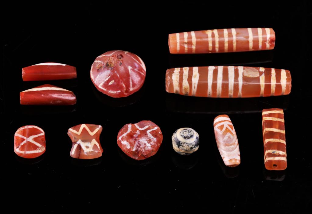 Rare Ancient Etched Carnelian Beads (1 of 16)