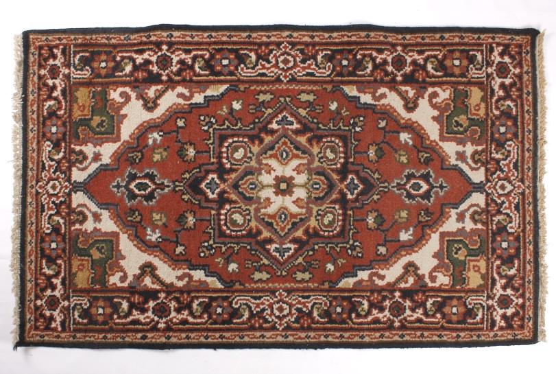 Persian Bijar Medallion Pattern Wool Rug (1 of 7)