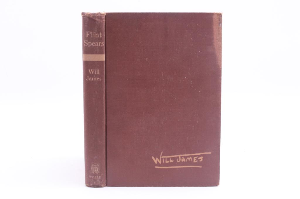 1st Ed. Will James Book Flint Spears: In this lot is a Will James first edition book. The book is "Flint Spears: Cowboy Rodeo Contestant". This book is about Flint Spears in his quest to be the best all-around cowboy on the rodeo circuit,