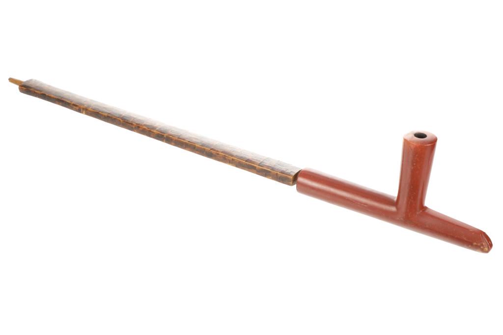 Sioux Chief's Large Catlinite Pipe & Stem c1850-75 (1 of 20)