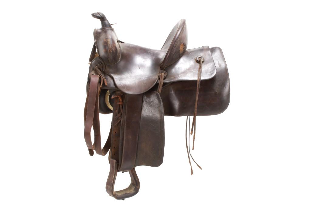Al Furstnow Saddlery Miles City, MT #205 Saddle: Featured in this lot is this Al Furstnow model 205 saddle from Miles City, Montana. Al Furstnow worked for Ernest Goettlich in Miles City, Montana in 1884. Later that same year Furstnow opened his own