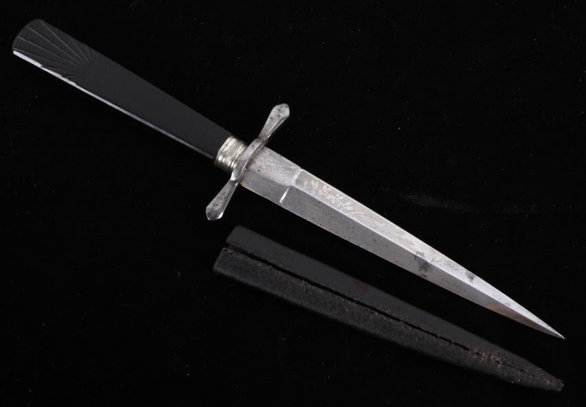 Gamblers Double Sided Floral Dirk Boot Knife (1 of 12)