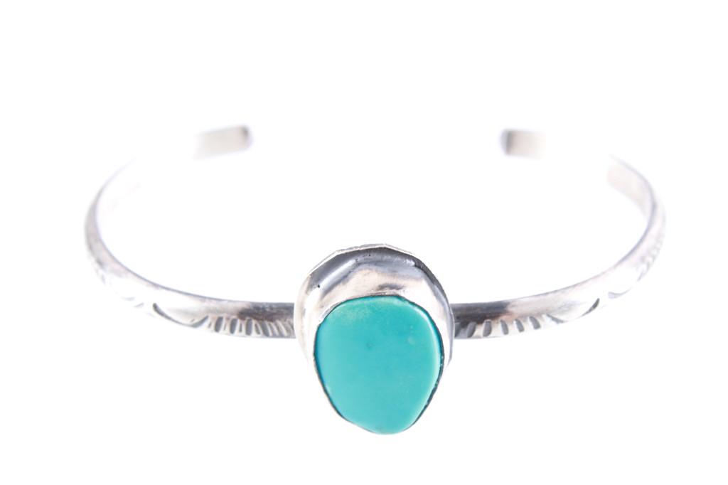 Navajo Boyd Ashley Silver & Turquoise Bracelet (1 of 6)