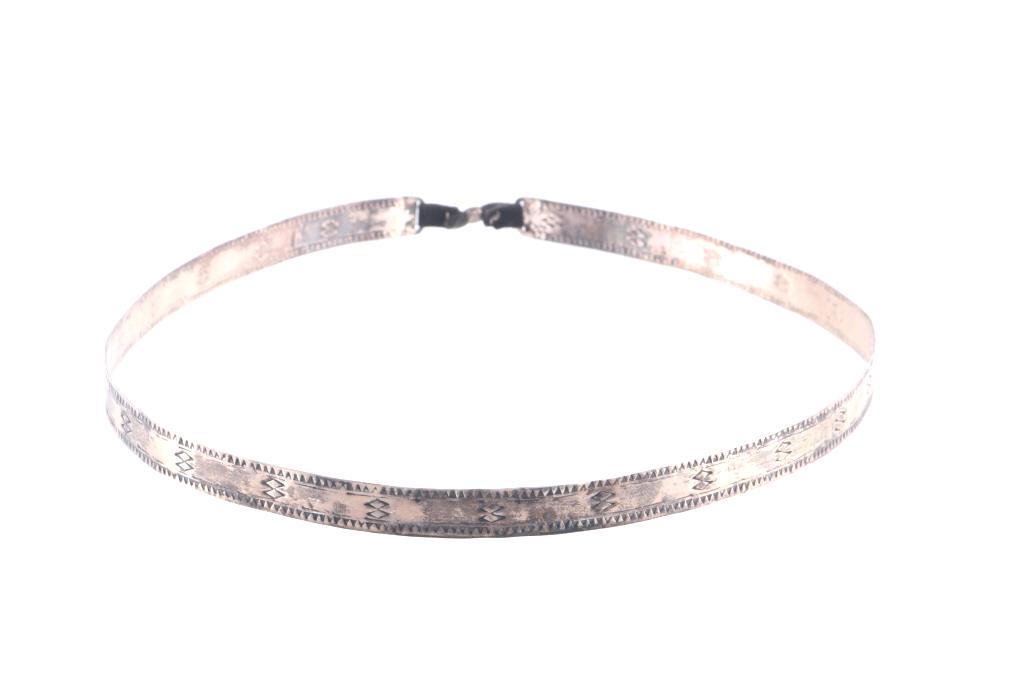 Navajo Banded Sterling Silver Hat Band c. 1940's (1 of 12)