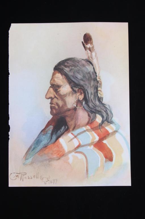 Charles M. Russell Double Sided Chromolithographs (1 of 11)