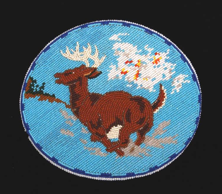 Montana Flathead Fully Beaded LARGE Belt Buckle (1 of 7)