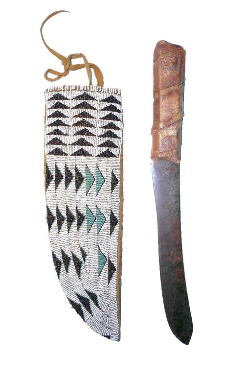 Ute Beaded Sheath & I. Wilson Trade Knife c. 1880 (1 of 6)