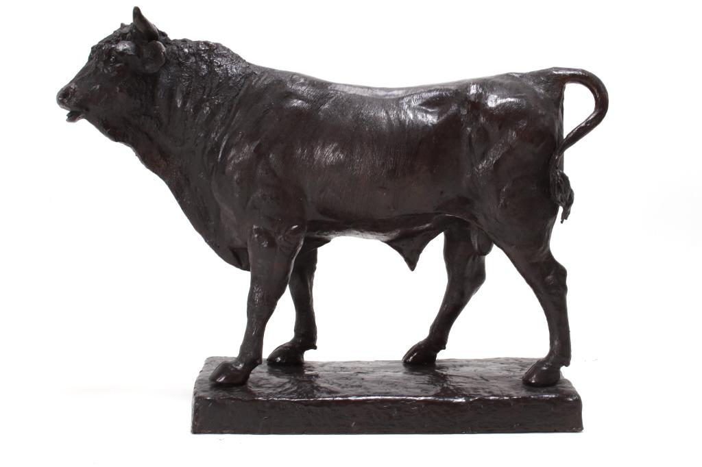 Original Western Bull Bronze Sculpture Large (1 of 12)