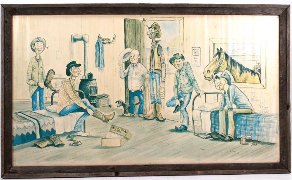 LARGE Lex Graham Nocona Boots Advertising Poster (1 of 14)