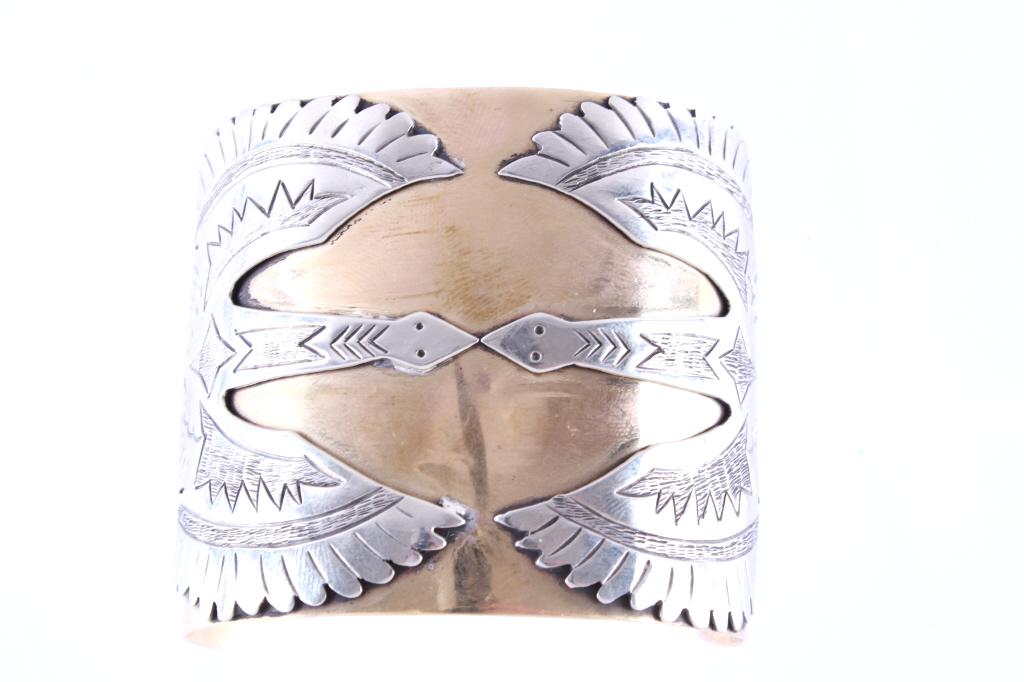 Armand American Horse Silver Thunderbird Bracelet (1 of 8)