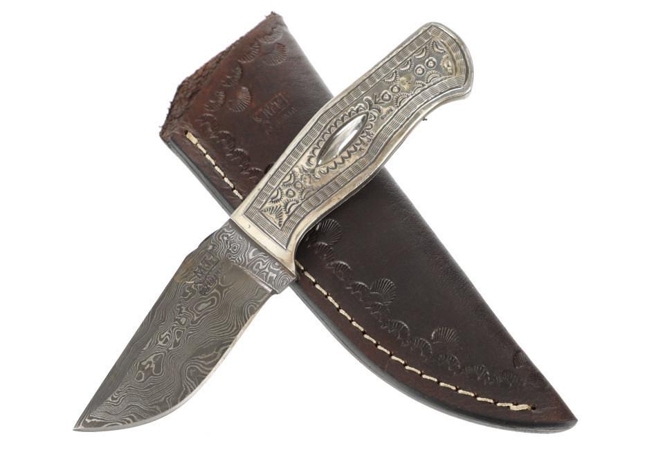 Navajo R. Begay Jr. Repousse Sterling M.T.K. Knife (1 of 15)