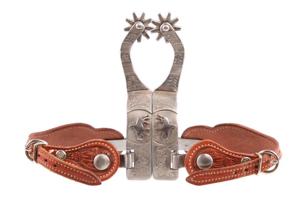Silver Mounted Cowboy Western Spurs c. 1970's (1 of 17)