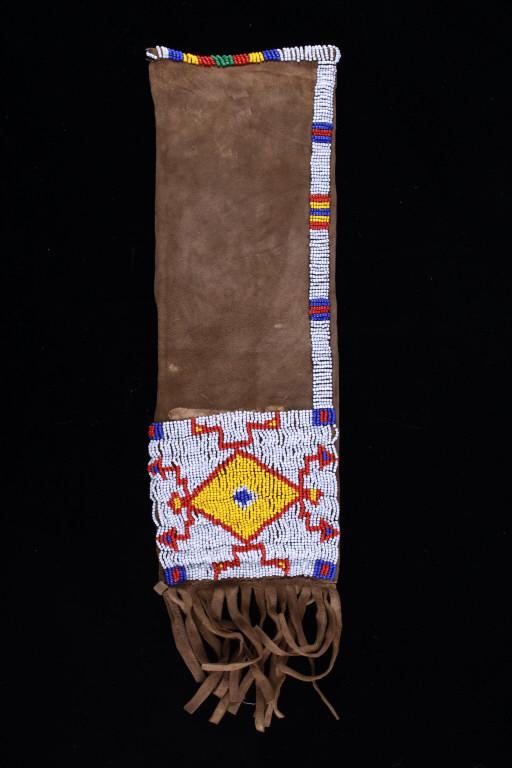 Sioux Beaded Indian Buckskin Pipe Bag 1960-70's (1 of 15)