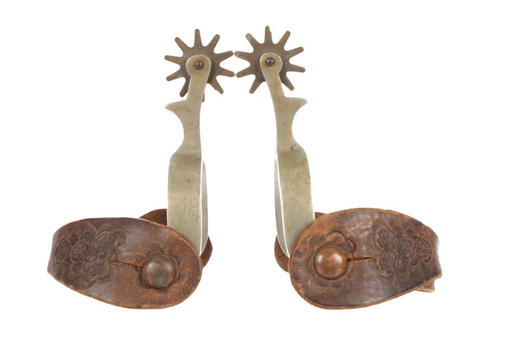 Nickel Texas Long Shank Western Spurs c. 1950's (1 of 18)