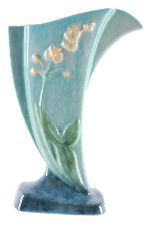 1948 Roseville High-Gloss Blue Wincraft Vase (1 of 6)