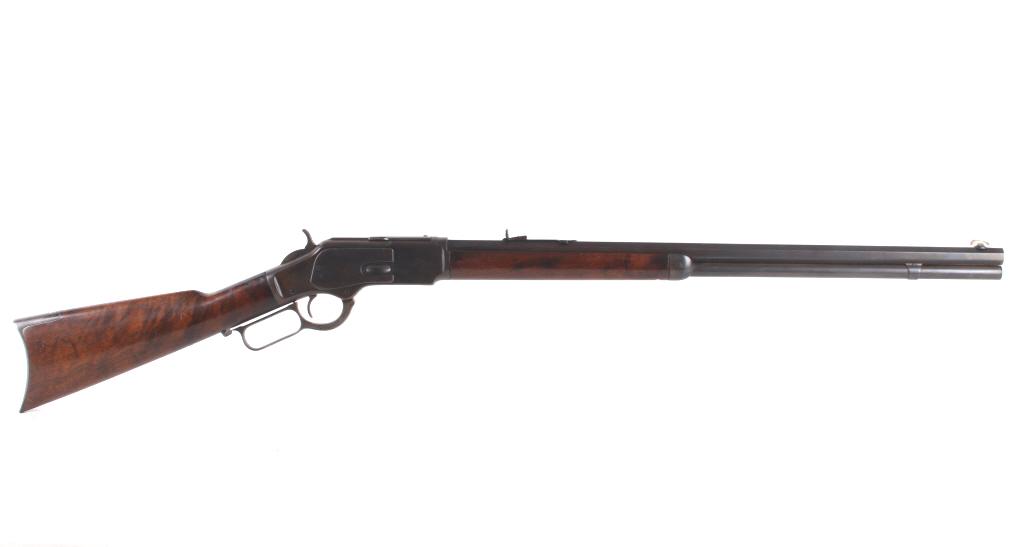 Winchester Model 1873 .38-40 Lever Action Rifle: Winchester 1873 .38-40 Caliber Octagon Barrel Rifle, serial number 349865, manufactured in 1890. Known as the “Gun that Won the West,” this fine rifle is in particularly fine condition inside and 