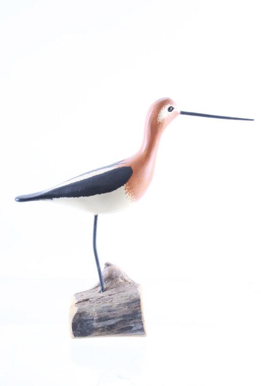 Jim & Pat Slack Hand-carved American Avocet Decoy: Included in this lot is a Jim & Pat Slack original signed hand-carved decoy of an American Avocet. Jim, a renowned carver, has been carving for over 40 years, primarily duck and shorebird decoys. The