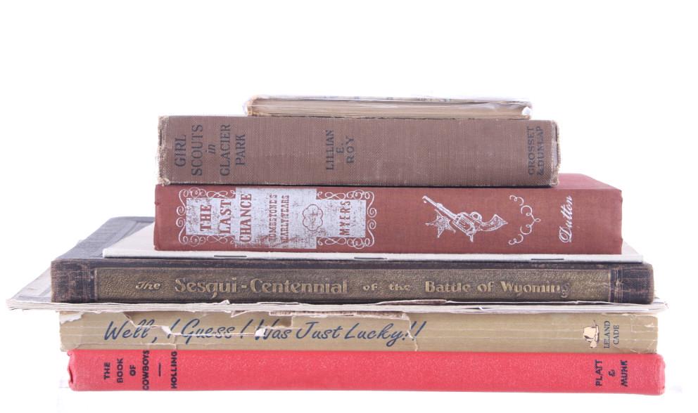 Western & Historical Book Collection: Included in this lot is a collection of Western & Historical books including: "The Book of Cowboys", by Holling C. Holling 1936; "Well, I Guess I Was Just Lucky", by Leland P. Cade 1992 signed; "Yello