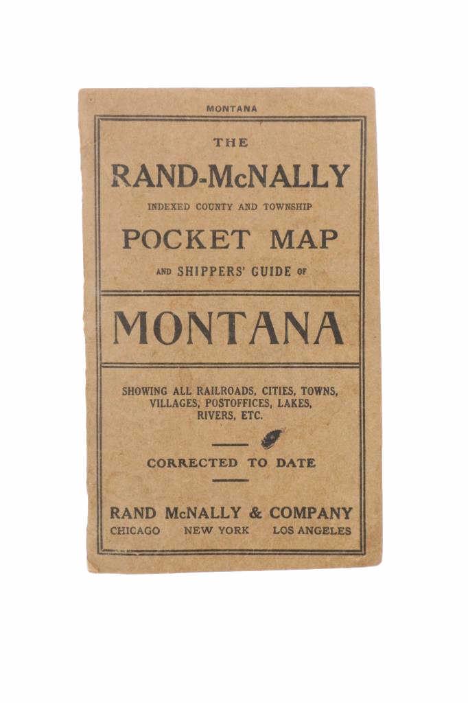 Rare 1914 Rand-McNally Pocket Map Montana: For your consideration is this rare 1914, "The Rand-McNally Indexed County And Township Pocket Map and Shippers' Guide Showing All Railroads, Cities, Towns, Villages, Postoffices, Lakes, Rivers, Etc.