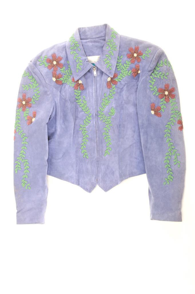 Renegade by Ren Ellis Blue Suede Beaded Jacket (1 of 20)