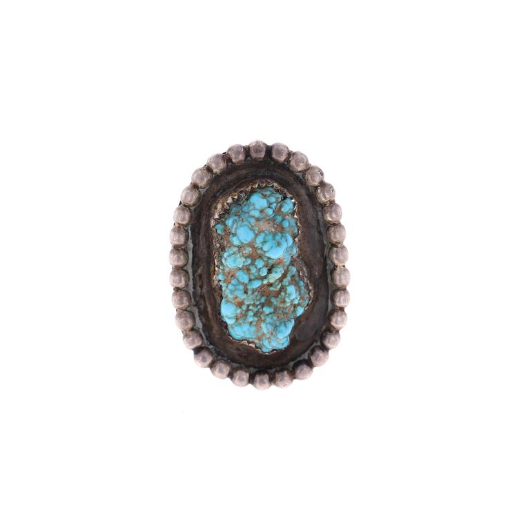 Circa 1981 Navajo Silver Number 8 Spider Web Ring (1 of 9)