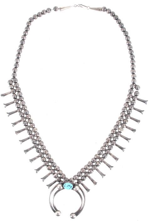 Navajo Gerald Mitchell Squash Blossom Necklace (1 of 20)