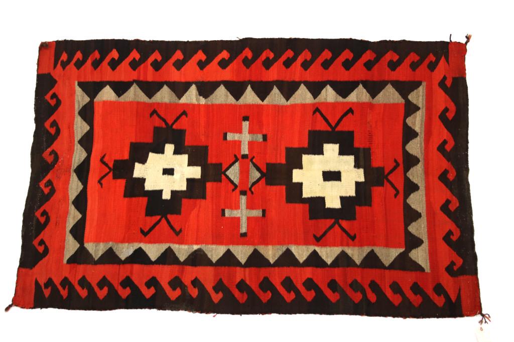 C. 1915 Navajo Ganado Hubbell Trading Post Rug (1 of 10)