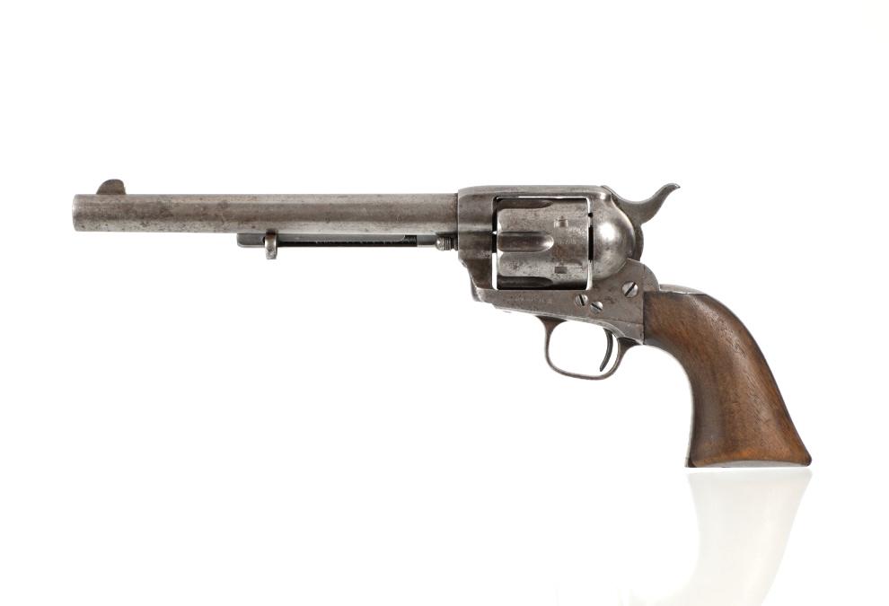 Little Bighorn Surgeon J.M. DeWolf's US Colt SAA: Offered in this lot is the sale highlight and one of the most important and historic pieces, a Battle of the Little Bighorn Surgeon James Madison DeWolf owned Colt Model 1873 Single Action Army U.S. 4