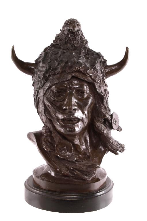 James A. Gruzalski (1935 -) Buffalo Hawk Bronze (1 of 17)