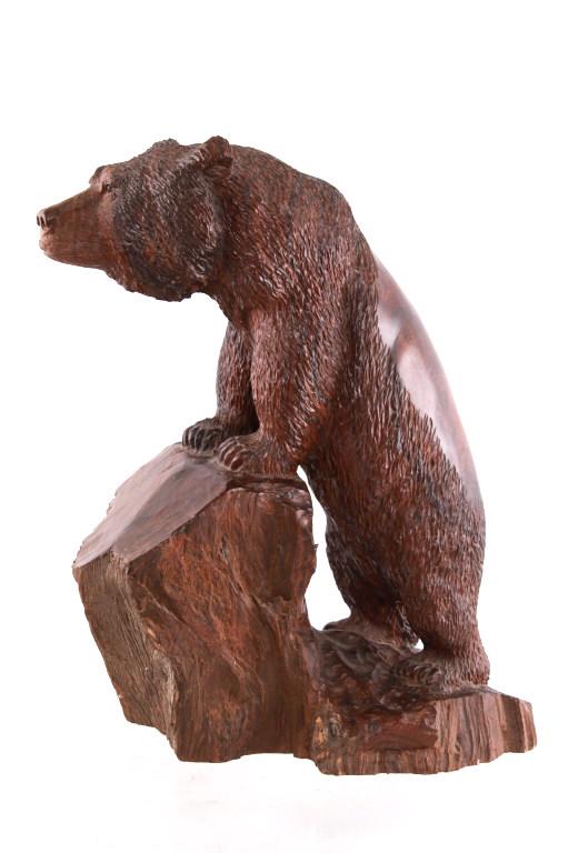 Hand Carved Black Forest Ironwood Bear Sculpture (1 of 12)