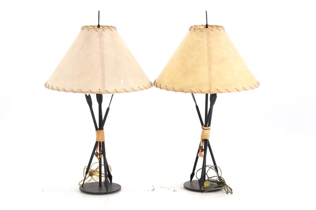Arrowhead Faux Leather Shade Table Lamps (1 of 11)