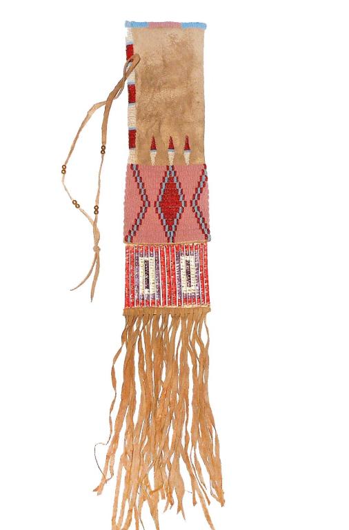 Arapaho Quilled and Beaded Buffalo Hide Pipe Bag (1 of 14)