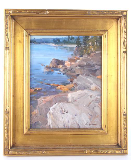 Xiangyuan Jie (20th C.) Original Oil on Canvas: Offered in this lot is an Original Signed Oil Painting, "Coffee Pot Overlook" (Laguna Beach, California), by Xiangyuan Jie (20th Century), signature noted on bottom right corner. A Chinese painter, bo